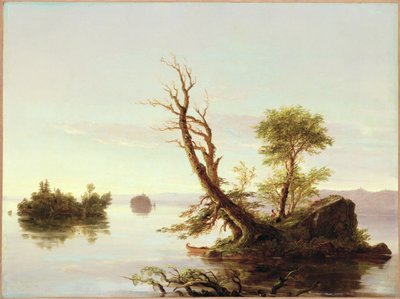 アメリカンレイクシーン、1844年 作： Thomas Cole